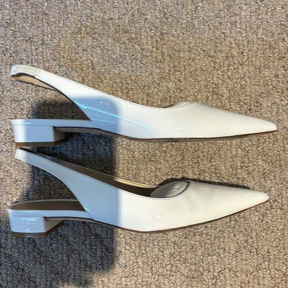 Stuart Weitzman White Patent Slingbacks - Picture 10 of 12
